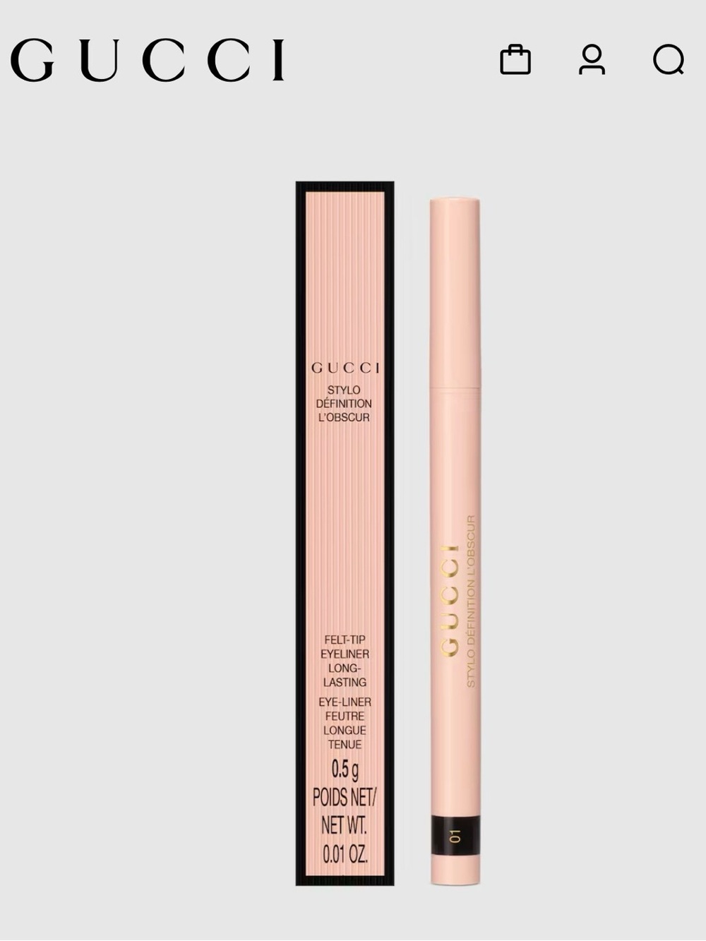 GUCCI Stylo Définition L'Obscur Felt-Tip Eyeliner Long Lasting